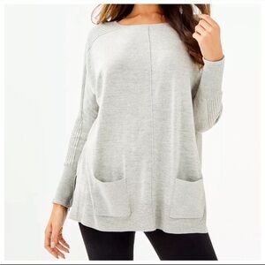 LILLY PULITZER Joselyn Coolmax
Sweater Spaceeye Grey Pullover Sz XXS